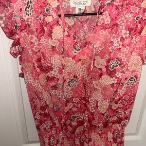 Rachel Zoe Pink and Cream Floral Dress